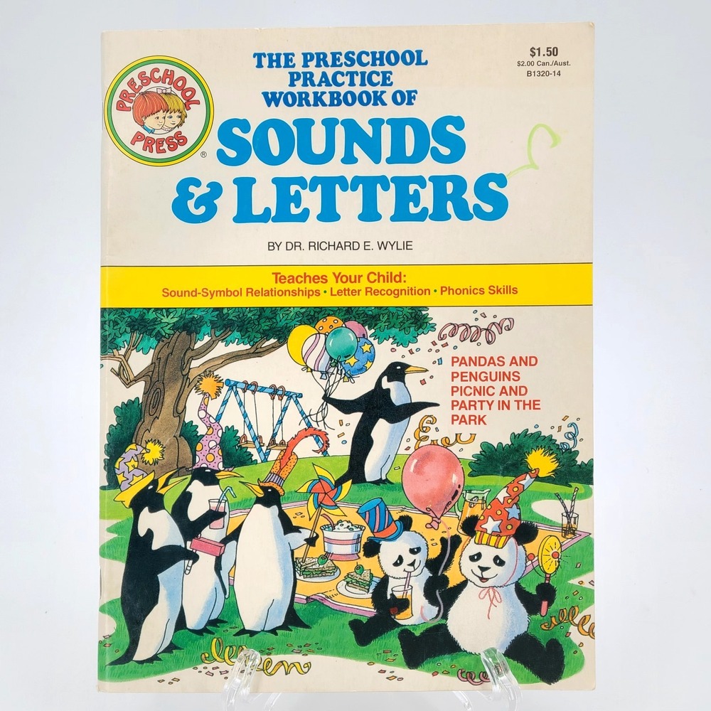 Preschool Press Preschool Practice Workbook Sounds & Letters 1988 UNUSED Wylie